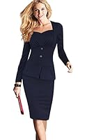 Babyonlinedress&reg; Office OL Wear to Work Long Sleeve Bodycon Casual Party Pencil Dress