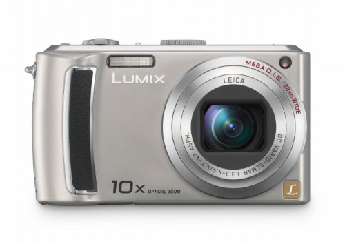 Panasonic DMC-TZ4EG-S Digitalkamera (8 Megapixel, 10-fach opt. Zoom, 6,4 cm (2,5 Zoll) Display, Bildstabilisator) silber