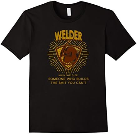 Men's Teekiwi Welder Shirt- Funny Shirt for Welder  Small Black