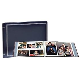 Deluxe Jumbo Magnetic Photo Album, Holds All Popular Size Photos, Navy Blue