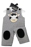 Mud Pie Baby Boys Cow Seersucker Longalls 0-6 Months