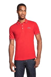 Short Sleeve Outlined Croc Pique Polo