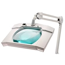 Aven 26505-LED Mighty Mag Led Magnifying Lamp with 80 High Powered LED Lights, 2.25x Magnification, 5 Diopter, 32" Spring Balanced Arm