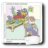 Londons Times Funny Hollywood Cartoons - Jimmy Buffett Parrot Therapy - Mouse Pads