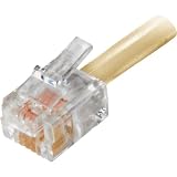 Recoton T37  Modular Line Cord, 4 Conductor, Ivory (7 feet)