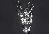 beleuchtete Zweige mit Dekosteinen - 90 cm, 30 LED weiß