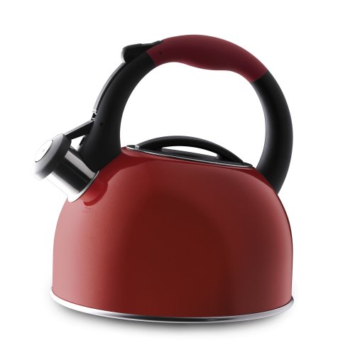 "Farberware Classic 2 Quart Steel Teakettle, Red" "Farberware Classic 2 Quart Steel Teakettle, Red"