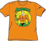  : AQUAMAN - DC Comics Superhero Adult Orange T-shirt Tee Shirt