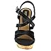 Beston EA80 Women's Platform Criss Cross Strappy Buckle Wedge Dress Sandals