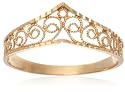 9ct Yellow Gold AMR317193 Ladies Diamond Cut Wishbone Ring