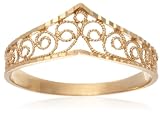 Image of 9ct Yellow Gold AMR317193 Ladies Diamond Cut Wishbone Ring