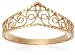 9ct Yellow Gold AMR317193 Ladies Diamond Cut Wishbone Ring