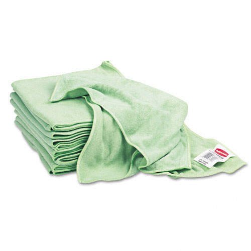 Rubbermaid Microfiber Clean Cloths: Green - 12/ct