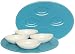 Sky Blue Oval Layered Glass Tray 11"x8 1/2" with Porcelain Bowls 4 1/2"x2 1/2"