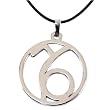 Capricorn Zodiac Sign Necklace Pendant Stainless Steel on Rubber Cord By Bucasi
