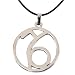 Capricorn Zodiac Sign Necklace Pendant Stainless Steel on Rubber Cord By Bucasi
