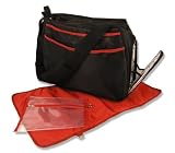 Trend Lab Ultimate Diaper Bag, Black/Red Brick