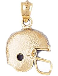 Dazzlers Solid 14k Gold Football Helmet Charm Pendant Available in three colors from jewelsberry (weights: 2.0 grams only)