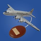C-54 Skymaster Desktop Wood Model Plane / Unique and Perfect Gift Idea / Military Transport Aircraft Collectible Handcarved-detailed Gift Toy