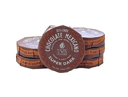 Taza Organic Chocolate Mexicano Super Dark Disc 85% Dark (Pack of 12)