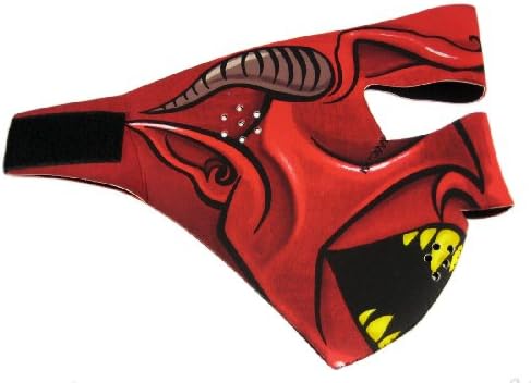 Red Demon Neoprene Motorcycle Face Mask Facemask