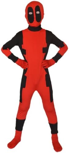 Cozy Age Childrens Lycra Spandex Zentai Suit Halloween Costumes Deadpool,XL,Red