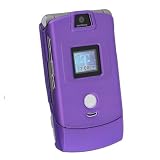 Clip-on Rubber Coated Case for Motorola RAZR V3 / V3c, Purple