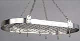 Review Stacks and Stacks  / Satin Nickel Oval Pot rack w/12 hooks (Satin Nickel) (1.75H x 36W x 18D)