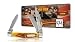 Schrade 34BRBSAT Old Timer Middleman Pocket Knife, Brown Pick Bone Handle and Boy Scouts of America 100th Anniversary Collector's Tin