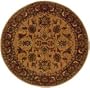 Round Persian Inspired Hand-Tufted Wool Rug in Gold - Agra AG-06
