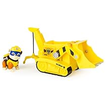 Paw Patrol Super Pup Rubble's Crane, Vehicle and Figure (works with Paw Patroller)
