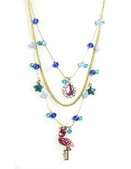 Betsey Johnson Jewelry Jewels of the Sea Flamingo Charm Layer Necklace New 2013