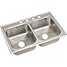 Elkay DPC23322MR2 20 Gauge Stainless Steel 33" X 22" X 8.25" Double Bowl Top Mount Kitchen Sink