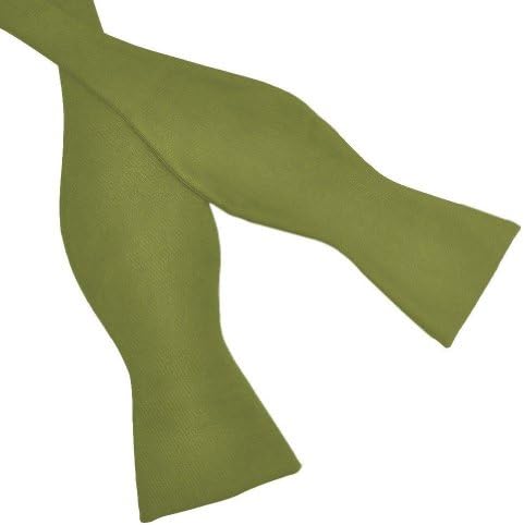 Solid Color Mens Luxurious Satin Feel Self Tie Bowtie - Jacob Alexander