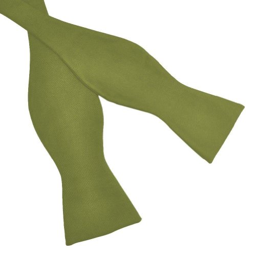 Solid Color Mens Luxurious Satin Feel Self Tie Bowtie - Jacob Alexander