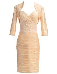 Pleated Applique Taffeta Party Dress 