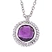 14k White gold Amethyst pendent title=