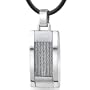 European Style Mens Stainless Steel Twisted Cable Pendant Necklace