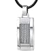 European Style Mens Stainless Steel Twisted Cable Pendant Necklace