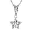 Necklace With Genuine Diamonds Beautifully Designed in 14K White Gold Length 18in