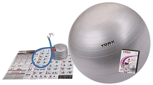 York Fitness Reissfester Gymnastikball 55 cm & DVD Preisvergleich