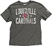 Louisville Cardinals Vintage T-Shirt: adidas Charcoal Crackle Print NCAA Retro T-Shirt