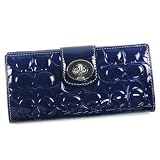 「本物保証 COACH コーチ ターンロック パテントスリム長財布*43583(SV/NV) [並行輸入品]」の画像