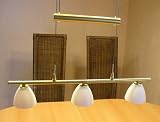 Pendelleuchte Pendellampe höhenverstellbar messing 3x 35W