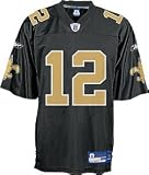 Marques Colston Jersey: Reebok Black Replica #12 New Orleans Saints Jersey - X-Large