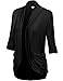 FPT Womens 3/4 Roll-Up Sleeve Open Rayon Cardigan (S-3XL)