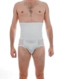 Underworks Zip-N-Trim Support Brief Girdle for Men with 8-inch Powerband