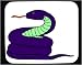 Decorated Mouse Pad with blue, reptile, anger, snake, tongue