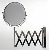 Extendable Brass Chrome Plated Shaving Mirror