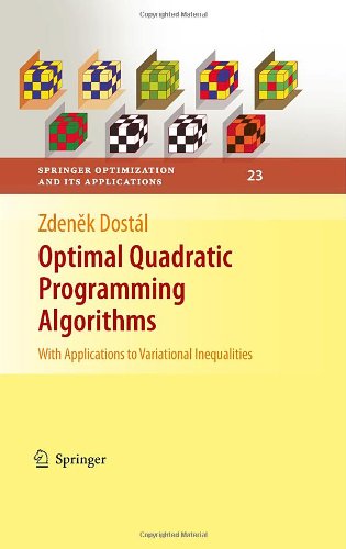 optimal quadratic programming algorithms with applications to variational inequalities springer optimization
